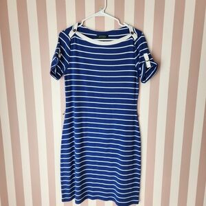 🏷Ralph Lauren Blue and White Striped Mini Dress